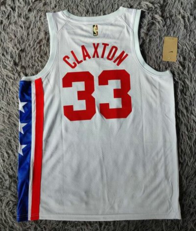 Maillot de Basket #33 Claxton Nets 22-23 classic Blanc